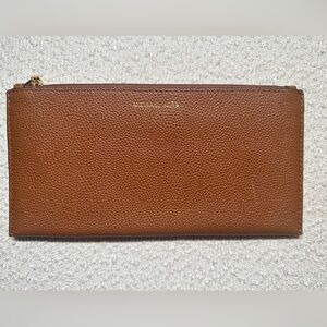 Michael Kors Brown Leather Zip Wallet
